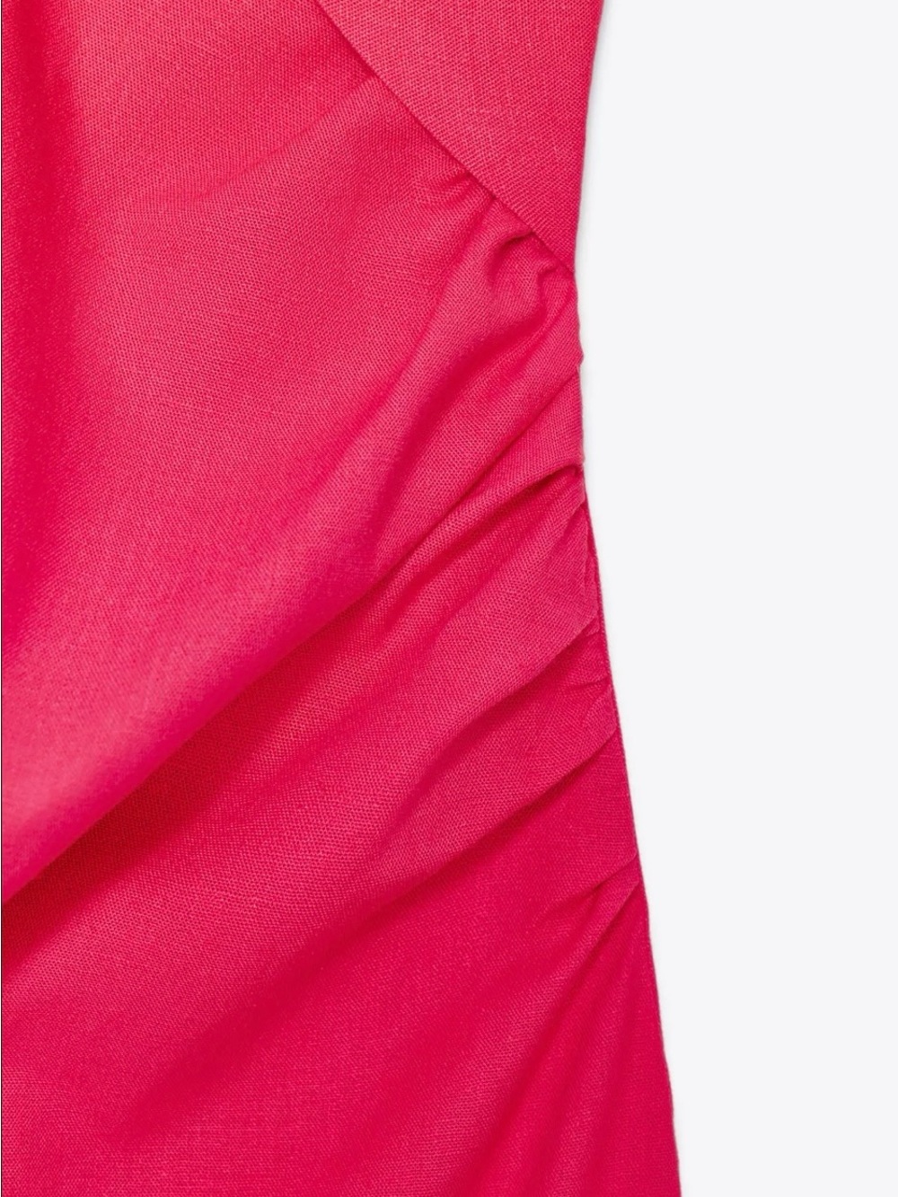 Zara Strapless Red Halter Midi Dress with Front Cutout - Picture 8 of 8
